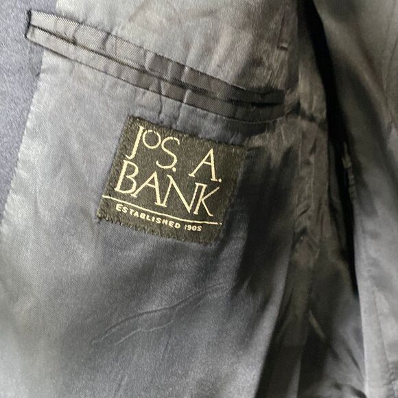 Jos.A.Bank Wool & Cashmere Blend Single Breasted Classic Navy Blazer Sports Coat - Picture 14 of 15
